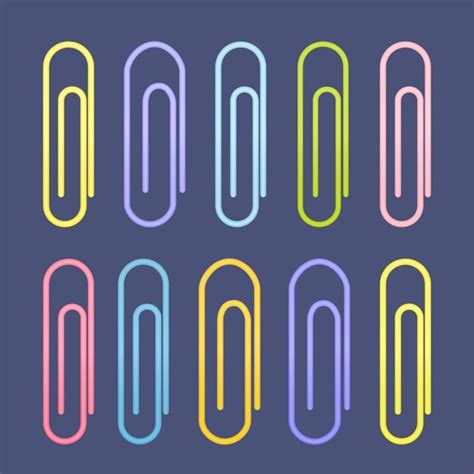 Premium Vector Colorful Paperclip Icons Vector Illustration