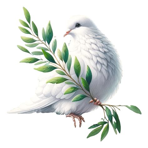 White Dove Peace Dove Olive Branch Illustration White Dove Peace Dove