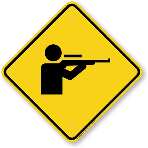 Shooting Range And Gun Signs