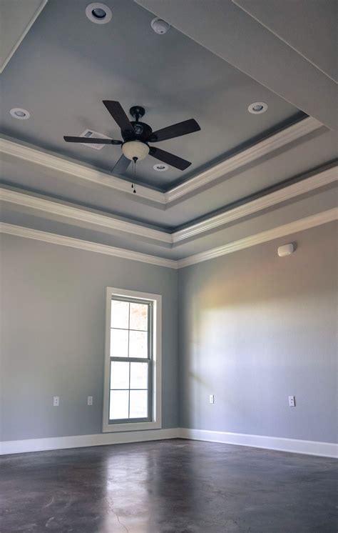 Crown molding is often viewed as one of those magical fixes that you can use to accessorize your home with very little work. Double tray ceiling | Tray ceiling bedroom, House ceiling ...