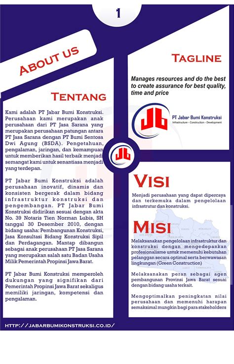 Contoh Company Profile Perusahaan Jasa Konstruksi Pdf ...