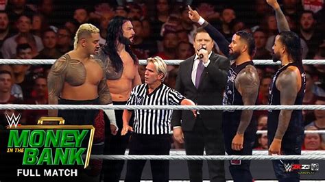 FULL MATCH Roman Reigns Solo Sikoa Vs The Usos WWE Money In The