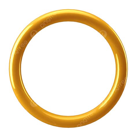 Golden Outline Clipart Hd Png 3d Circle Golden Outline Circle 3d