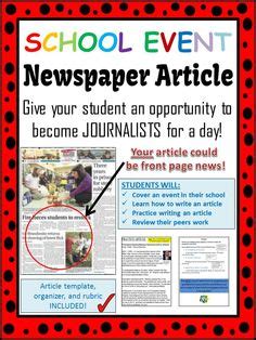 Maybe you would like to learn more about one of these? blank newspaper template for kids printable | Newspaper, Homework and Graphic organizers