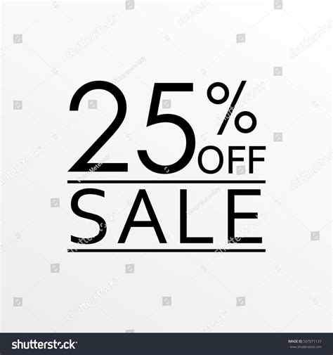 25 Off Sale Discount Price Banner Stock Vector Royalty Free 507071137