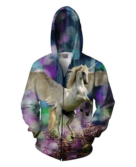 Unicorn Zip Up Hoodie Horse Sweatshirts Unicorn Hoodie Zip Ups