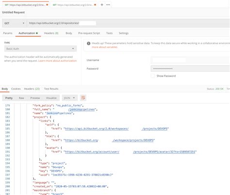 BitBucket List All Repositories - using REST API | DevOps Junction