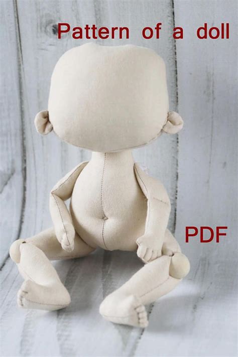 Pdf Pattern Soft Doll Pattern Cloth Doll Pattern Doll Make A Doll