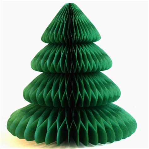 Large Paper Christmas Tree Xmas Honeycomb Decoration Etsy