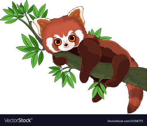 Red Panda Vector Image On Vectorstock Panda Icon Red Panda Animal Logo