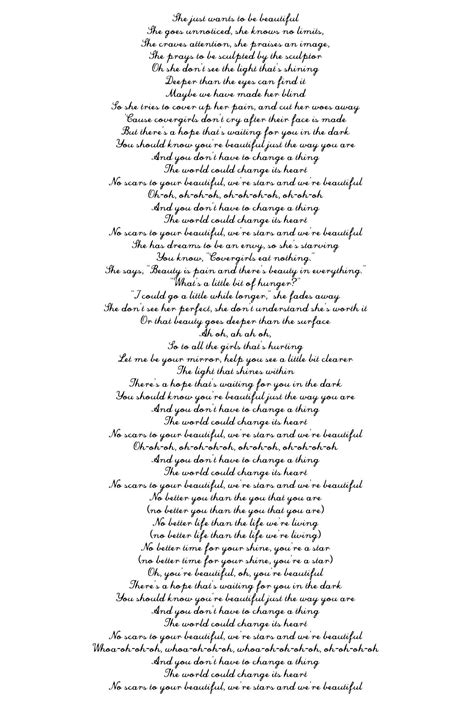 Lyrics To Scars To Your Beautiful By Alessia Cara Beautiful Lyrics