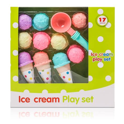 17pcs Ice Cream Play Set Pretend Play Toys Educational Kid Kitchen Set