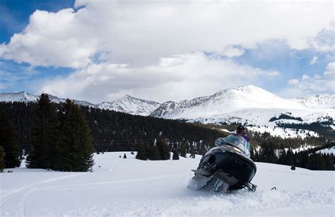 Pure Powder Snowmobiling In Colorado