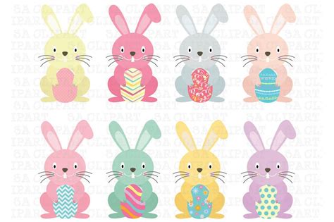 Easter Bunny Clipart Illustrations Creative Market