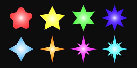 Premium Vector Set Of Star Shapes In Bright Colors Ideal For Design