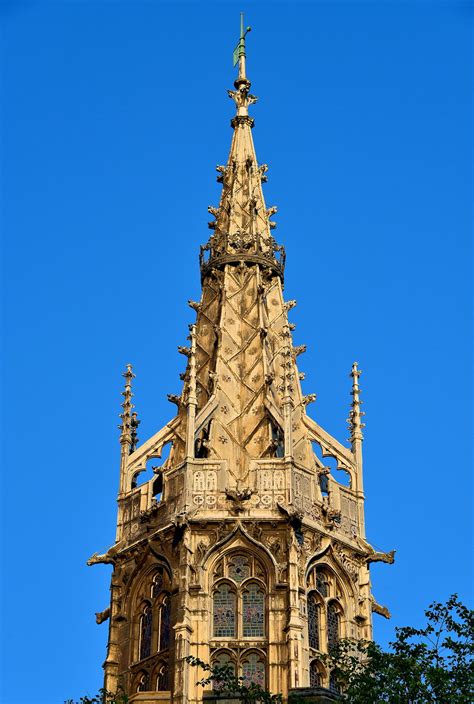 Spire Atop Beauchamp Tower Of Cardiff Castle In Cardiff Wales