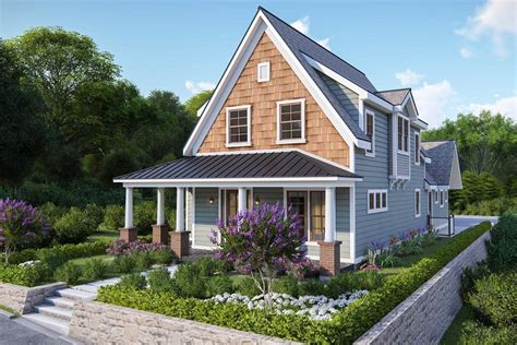 4 bedroom house plans, you say? Plan 25409TF: Charming 4-Bedroom Cottage Plan for Narrow ...