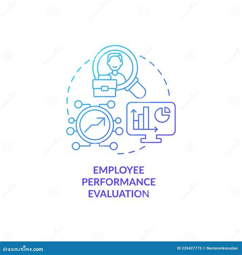 Employee Performance Evaluation Blue Gradient Concept Icon Stock Vector
