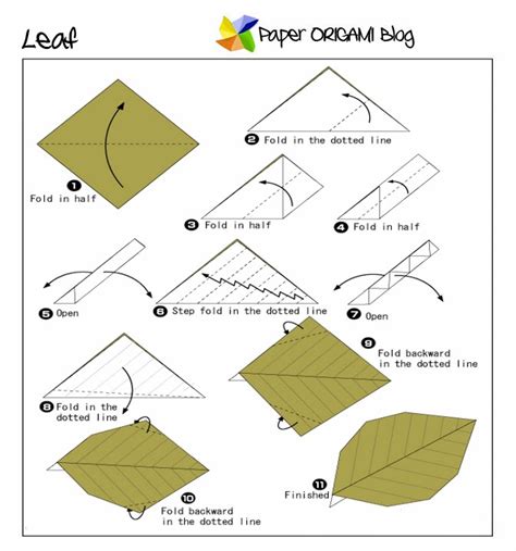 Easy Origami Leaf Paper Origami Guide