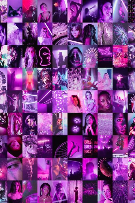 90 Pcs Euphoria Aesthetic Wall Collage Kit Digital Download Purple Room Decor Purple Rooms