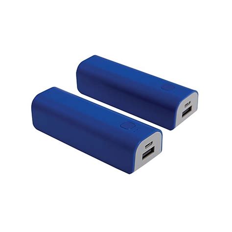 Staples Rechargeable Power Bank 2200 Mah 1 Amp Blue 2 Pack At Staples