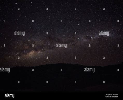 Milky Way Galaxy Stars In Dark Night Sky At Sauce Lagoon Tarapoto