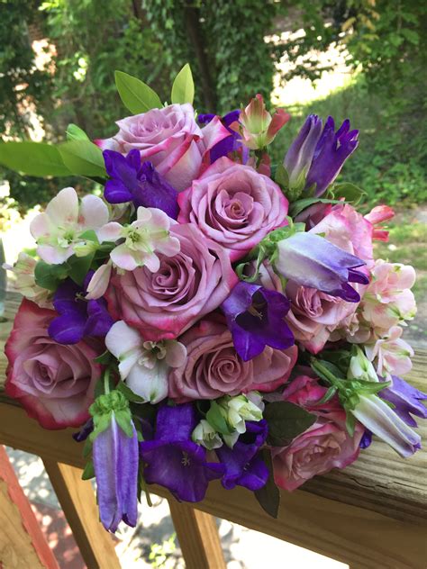 Purple And Lavender Brides Bouquet Bride Bouquets Lavender Rose