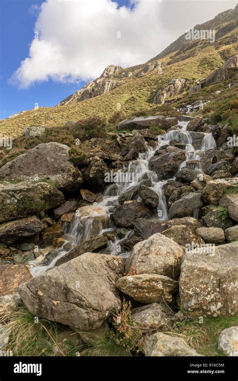 Mountain Stream On The Cwm Idwal Track In The Snowdonia National Park