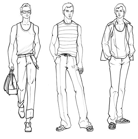 Fashion Drawing Sketches Men Sketch Drawing Idea