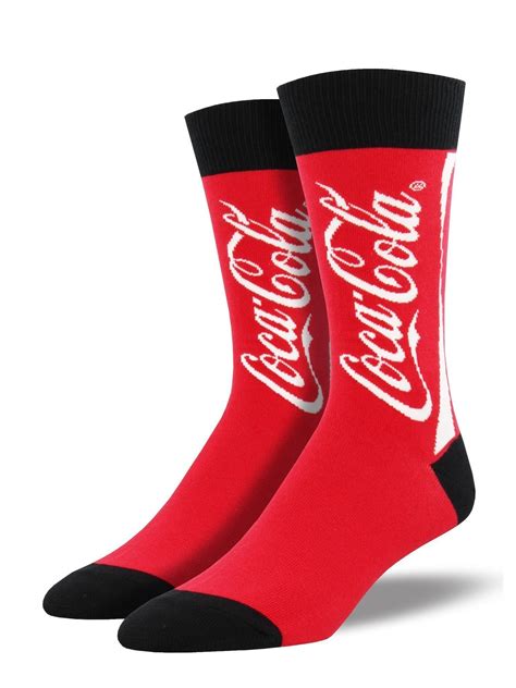 Coca Cola Crew Socks Mensn Knock Your Socks Off