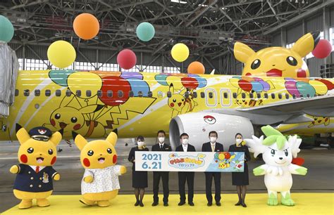 Fasten Your Seat Belts Skymarks Pikachu Jet Takes Off From Okinawa