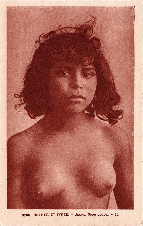 Lot Antique Vintage Postcard Female Nude Morocco