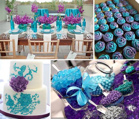 Teal And Purple Wedding Ideas Lessie Cato