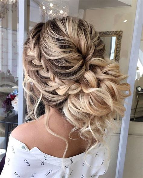 Messy Braided Bun For Prom