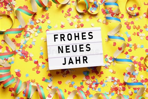 Frohes Neues Jahr Means Happy New Year In German Stock Photo Image Of