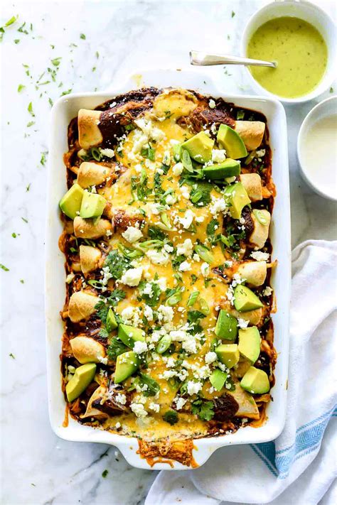 This was my first attempt at mole and i added some hydrated guajillos even some that think they are mole experts love it. Easy Chicken Mole Enchiladas Recipe | foodiecrush.com