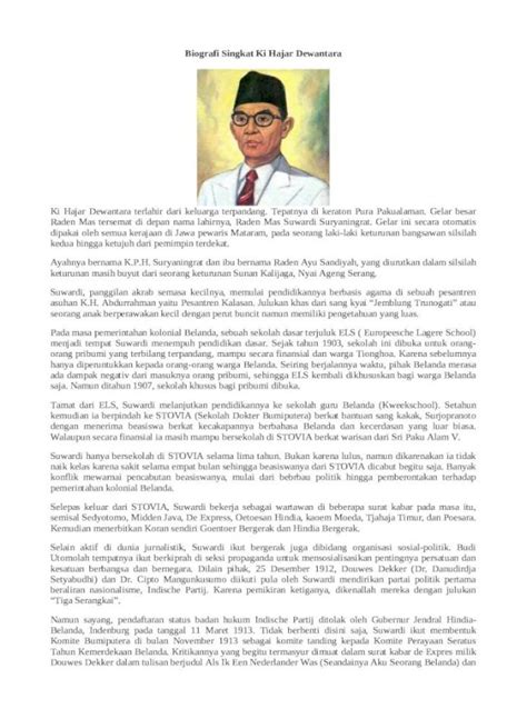 Biografi Ki Hajar Dewantara Singkat 2021