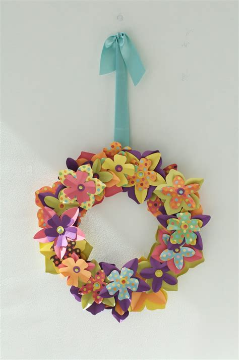 Caitlin Wilson Easter Craft Paper Flower Wreath