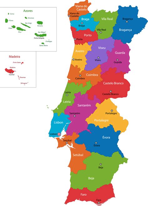 Mapa De Portugal Turismo Geografia Divisões Políticas E Mais