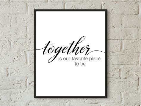 Bedroom wall decals, bedroom wall stickers, bedroom wall decor, bedroom wall art. together is our favorite place to be printable wall art ...