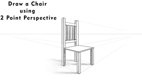 How To Draw A Chair From 2 Point Perspective Youtube