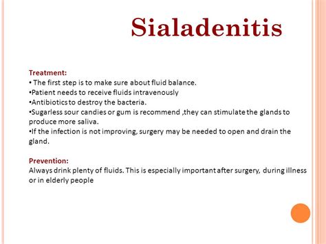 Sialadenitis Treatment With Antibiotics