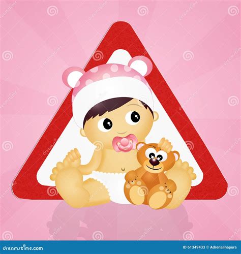 Baby On Board Stock Illustration Illustration Of Nappy 61349433