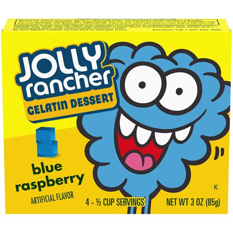 Jolly Rancher Blue Raspberry Gelatin Dessert Mix 3 Oz Box