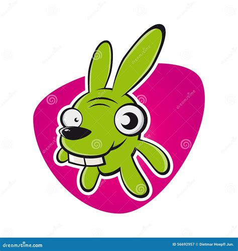 Crazy Cartoon Rabbit Stock Vector Illustration Of Cartoon 56692957