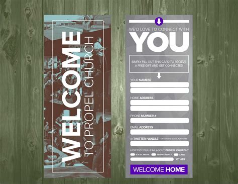 Visitor Cards For Church Template