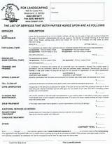 Contract For Landscaping Services