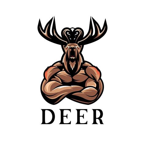 Deer Mascot Logo Vector 6425362 Vector Art At Vecteezy