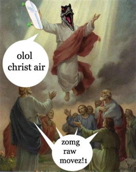 Enjoy the meme 'sweet baby jesus' uploaded by abcatz. Image - 193116 | Raptor Jesus | Know Your Meme