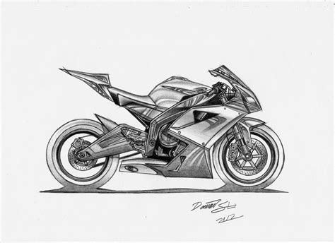 Superbike By Landindesign On Deviantart Bike Sketch Bike Drawing